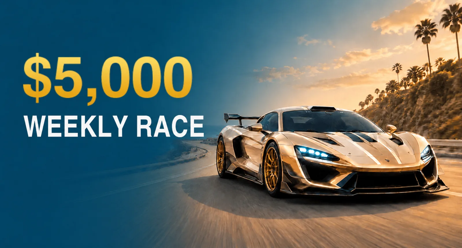 Weekly Race: Wager to the top and claim your share of $5,000 every week